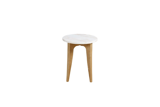 Marble-Top Accent Table