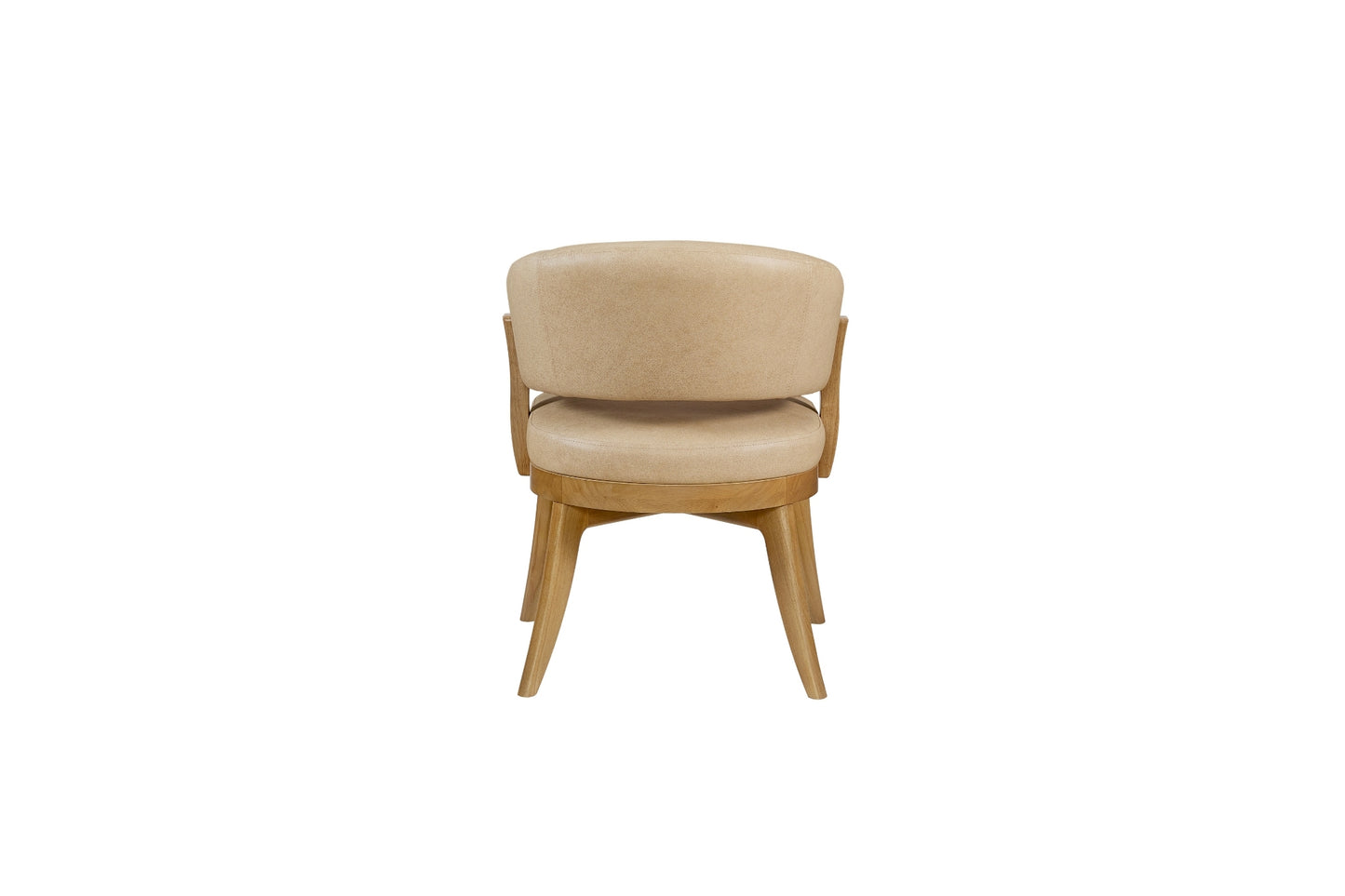 Leather Upholstered Barrel Chair