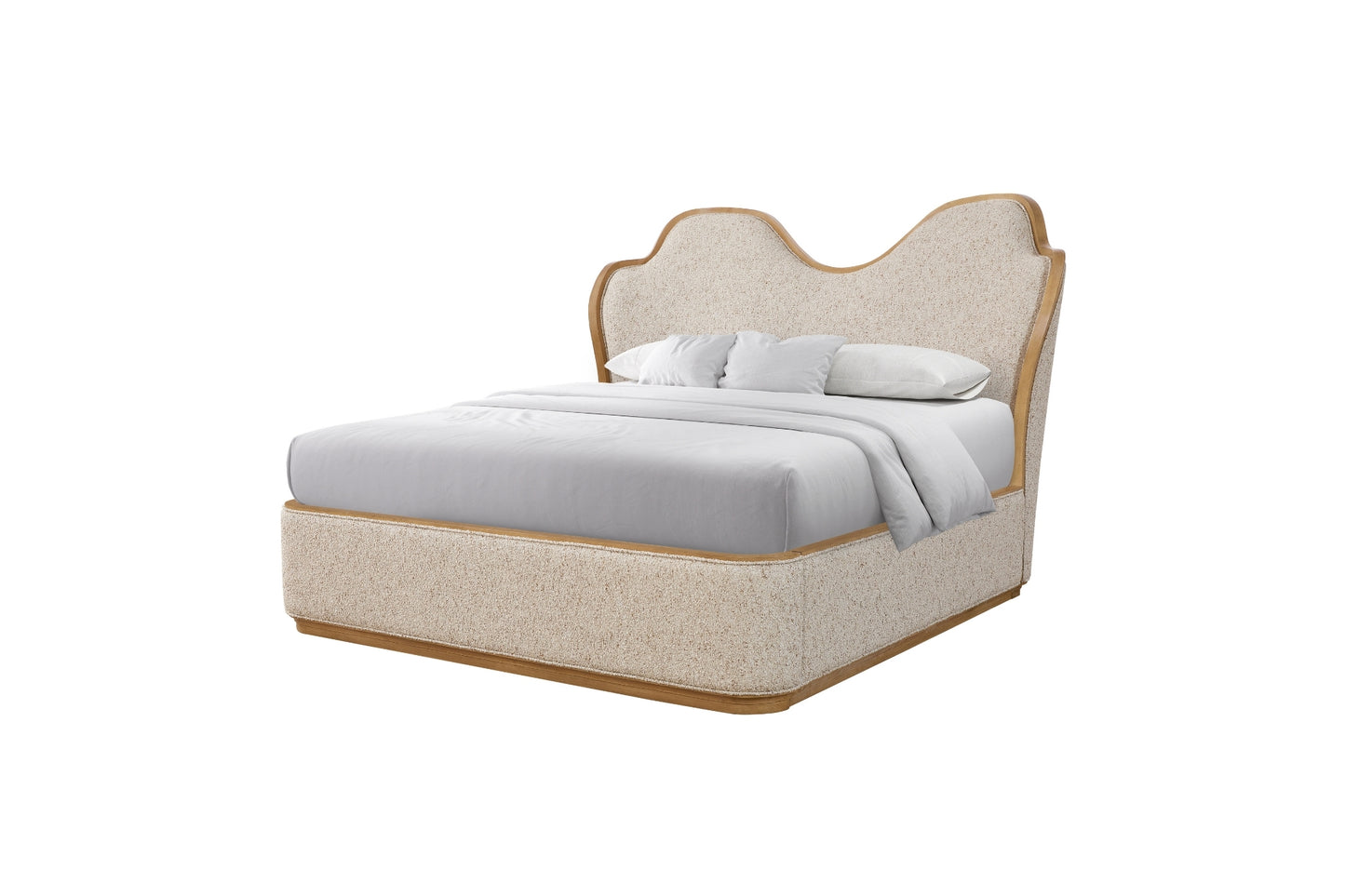 Wavy Upholstered Bed