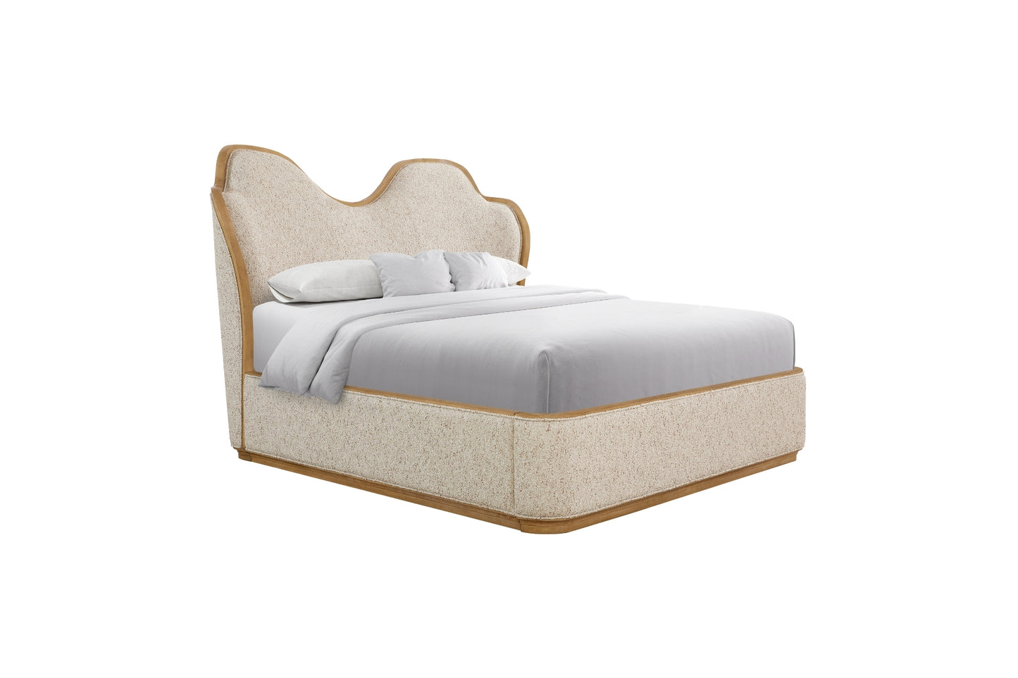 Wavy Upholstered Bed