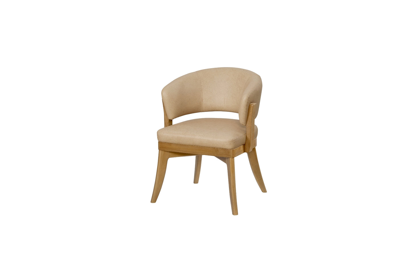 Leather Upholstered Barrel Chair