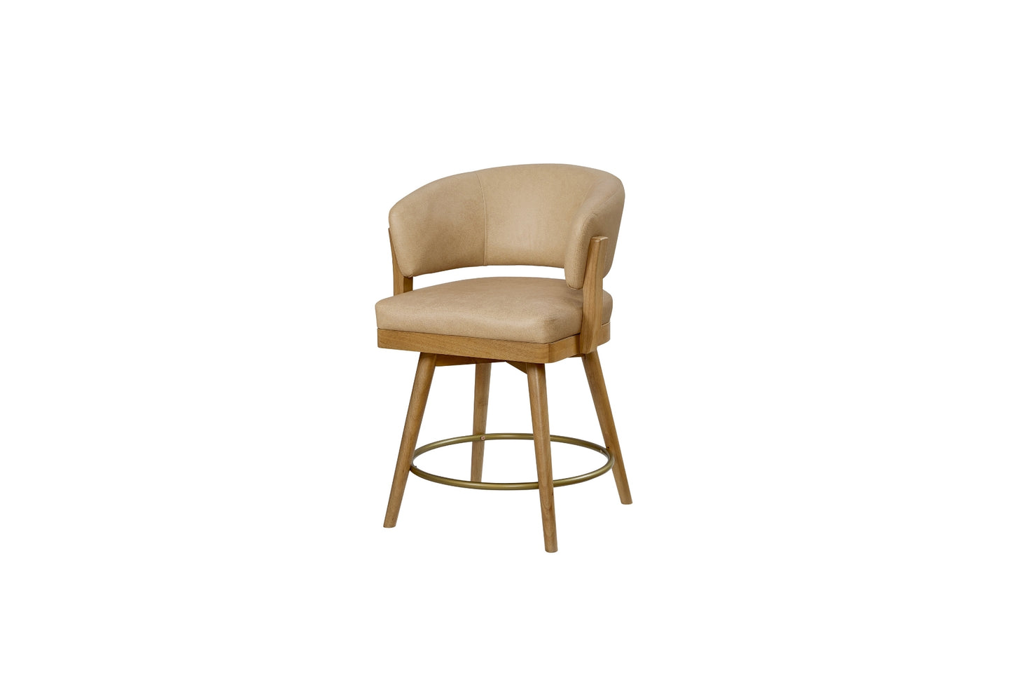 Leather Swivel Counter Stool