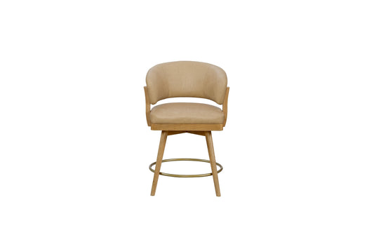 Leather Swivel Counter Stool